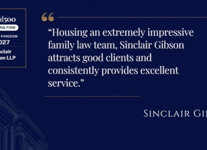 Sinclair Gibson’s Family Team recognised in The Legal 500 2027