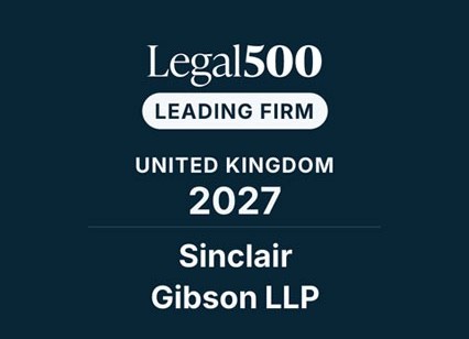 Sinclair Gibson again recognised by The Legal 500 in their 2026 rankings