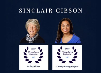 New Chambers UK 2027 Ranking for Sinclair Gibson’s Family Team